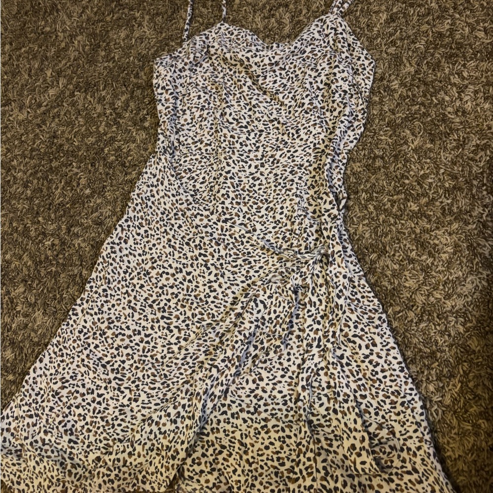 Abercrombie & Fitch Black and White Animal Print Mini Dress
